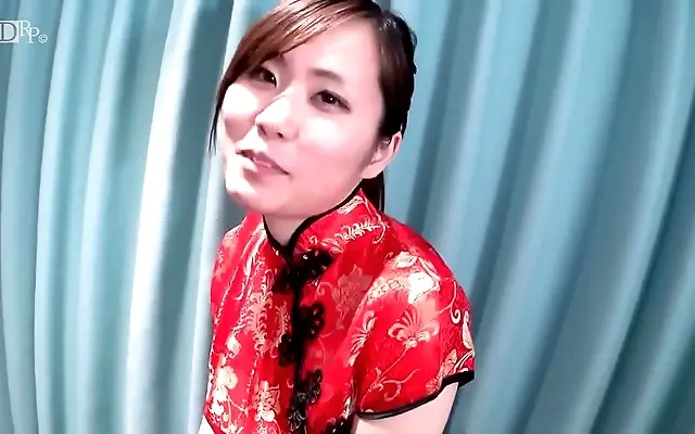 Japanese beauty takes charge with a sensual shaved seduction