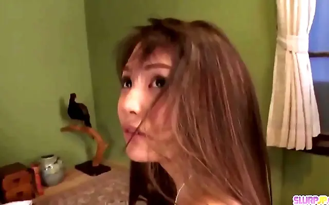 Hungry Japanese beauty craves deep creampie pleasure from both ends
