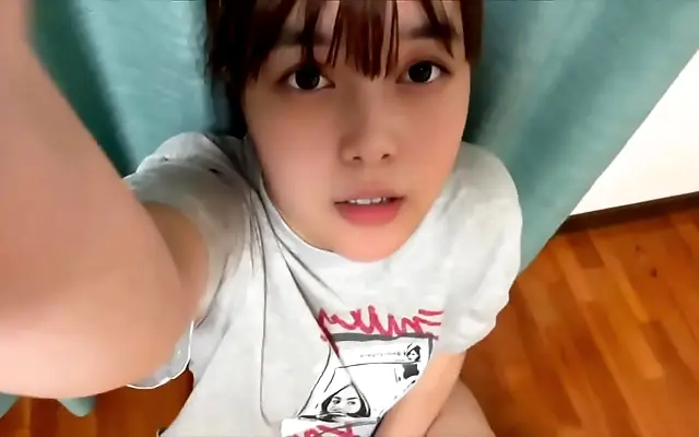 Japanese schoolgirl's hidden daily pleasure exposed at home