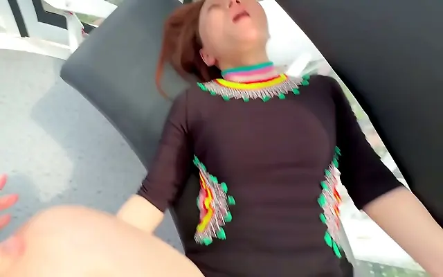 Amateur MILF Gets Fucked Hard in Public Park Creampie Juicy Pussy