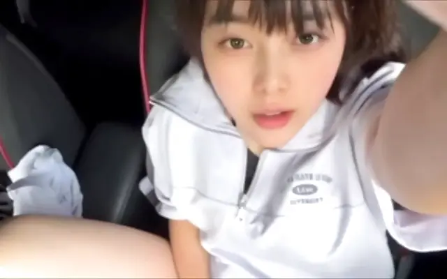 Fresh from the Bath a Japanese Coed Moans on Dad's Chair with a Big Toy