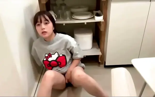 Japanese student aching for touch finds sweet release in solo play