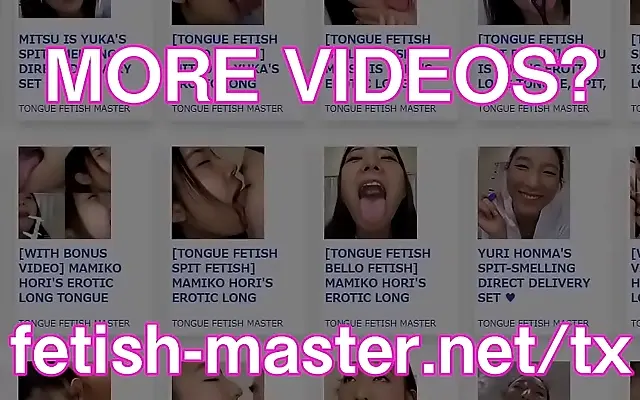 Sensual Japanese Kiss and Spit Play with Tongue and Face Fetish Fun