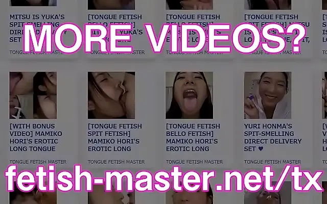 Japanese Tongue Kiss and Spit Fetish Handjob