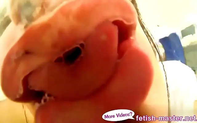 Japanese Babe Drips Spit and Tongue Kisses Face Nose Licking Handjob Feast